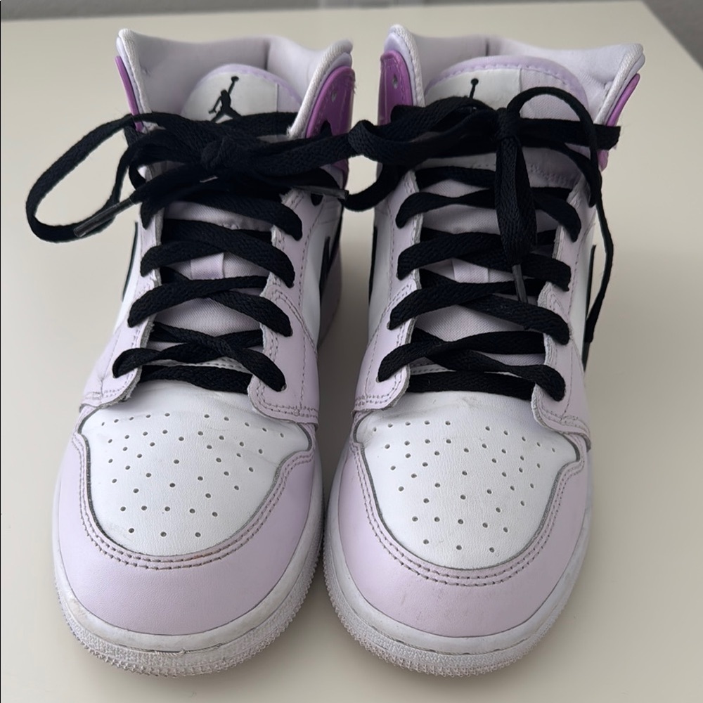 Air Jordan 1 Mid GS Purple White - Size 5Y | Gently Used - Picture 2 of 9